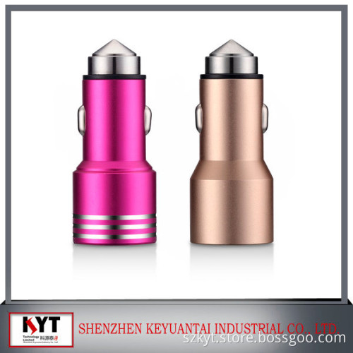 5V 3.1A wholesale safety hammer car charger for Iphone6 usb car charger
